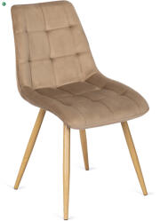 Mebel Elite Szék bézs színben, bársony kárpittal RODRI
