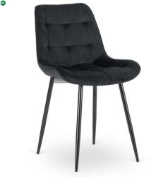 Mebel Elite Szék fekete színben, bársony kárpittal CHRIS