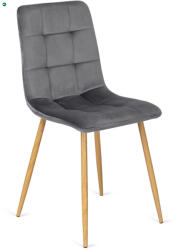 Mebel Elite Szék szürke színben, bársony kárpittal. FREDY