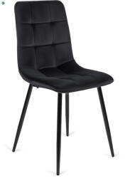 Mebel Elite Szék fekete színben, bársony kárpittal PERU