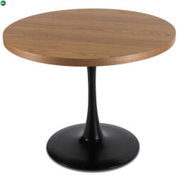 Mebel Elite Étkezőasztal 100 cm arany tölgy / fekete színkombinációban - LINO