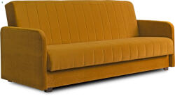 Mebel Elite Dönthető kanapé mustársárga színben, bársony kárpittal, PORTO