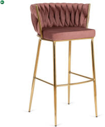 Mebel Elite Bárszék 2 rózsaszín bársony, FLORES