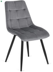 Mebel Elite Szék szürke színben, bársony kárpittal. RIO