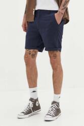 Solid vászon rövidnadrág - sötétkék S