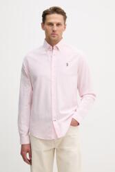 U. S. Polo Assn U. S. Polo Assn. férfi pamut ing PEACHED OXFORD LS - rózsaszín S