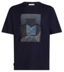 Icebreaker Merino 150 Tech Lite SS Relaxed Tee Mountain Shift Men Tricou cu mânecă scurtă Midnight Navy M