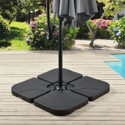 Juskys Set greutati umbrela 4 buc - negru