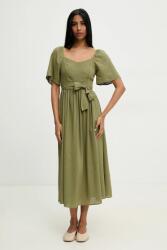 ANSWEAR vászonruha - zöld S - answear - 24 490 Ft