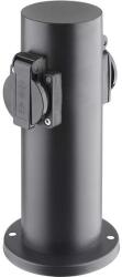 Solight PG10 kerti oszlop 230V 2 aljzattal, fekete