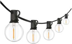 Solight WO794-1 kültéri LED fényfüzér, 15 + 5 m, fekete