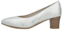 RIEKER Pantofi dama, Rieker, 44650-90-Argintiu, casual, piele ecologica, cu toc, argintiu (Marime: 36)