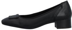 RIEKER Pantofi dama, Rieker, 43453-00-Negru, casual, piele naturala, cu toc, negru (Marime: 39)