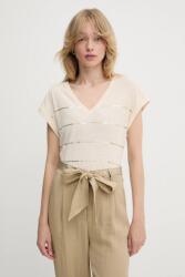 Morgan póló vászonkeverékből - bézs L