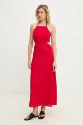 ANSWEAR ruha lenvászonnal - piros M