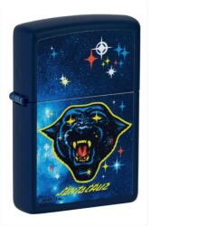 Zippo matt mély sötétkék (Navy Matte) benzines öngyújtó - Santa Cruz Space Dot Párduc mintával (Z-190105-3)