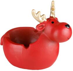 Padonio Jávorszarvas mintájú kerámia hamutartó -piros színű (A-401014)