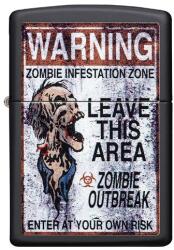 Zippo benzines öngyújtó - Zombie Warning mintával (Z-45719)