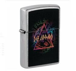 Zippo szálcsiszolt króm benzines öngyújtó - Def Leppard Retro Logo Edition (Z-190113-3)