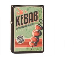 Zippo fényes sötét grafitszürke benzines öngyújtó - Street Food Kebab (Z-190110-1)