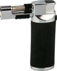 Cool asztali szivargyújtó jet lánggal, fekete-ezüst, 10 cm (H-289101)