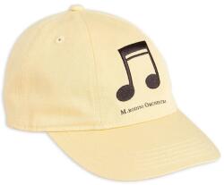 Mini Rodini gyerek pamut baseball sapka Note - sárga 44/46