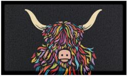Artsy Mats Изтривалка от PVC 40x70 cm Highland Cow - Artsy Doormats (DMB-HIGHLANDCOLOUR-7040)