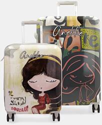 ANEKKE MUSE kis négykerekű, és közepes bővíthető bőröndszett 42594-002 - minosegitaska