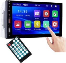  Érintőképernyős 2 DIN-es autós multimédia rádió 7021 (7021)