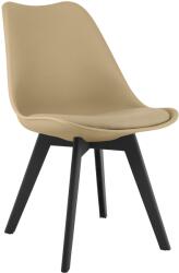 Klubfotel Étkezőszék Oslo/Mark - bézs/fekete lábakkal