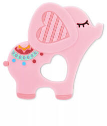 Lorelli Rágóka Szilikon, rózsaszín elefánt 3+ hónap