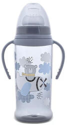 Lorelli My Friend Tanulópohár Szimmetrikus szilikon csőrrel, Kék maci 6+ hó (360 ml/db) - diaper