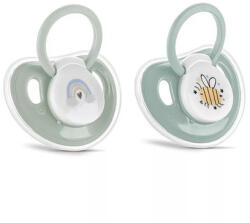 Lorelli My Friend Játszócumi Kupakos, 2db-os, Zöld méhecske szilikon cseresznye (méret: 1) 0+ hó (2 db/cs) - diaper
