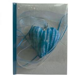 P&O Kék szíves könyvkötésű bedugós fényképalbum - 200 db 10x15 cm képhez (BBM46200T-WH-P22-04)