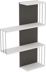 Timeless Home Raft suspendat 96x64x19cm, Alb-Antracit (ASI30064) Raft