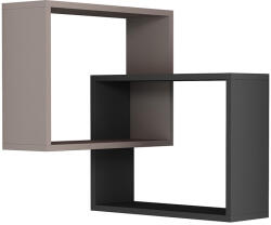 Timeless Home Set de rafturi de perete, 2 piese, mocha deschis-antracit (ASI30062) Raft