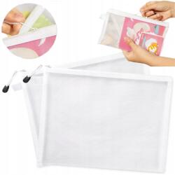  2 darabos A4-es, nagy kapacitású, cipzáras tárolótáska puzzle-khez, iratokhoz és játékokhoz (POKROWIEC ETUI ORGANIZER SASZETKA SIATECZKA)