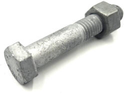  Hatlapfejű metrikus SB csavar anyával, részmenetes 30x110mm tűzihorganyzott ISO4014 8.8