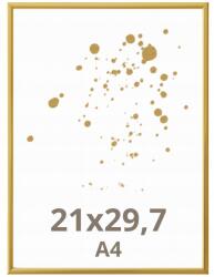 Fandy Képkeret 21x29, 7 A4 arany üveg oklevél krómozott (231583 Simple Gold)