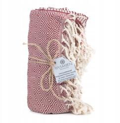 Yasmeen Törölköző Uszodába, Szaunába, Prémium Hammam Törölköző, Peshtemal, Bordó (YAS61150)