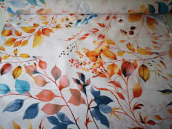  Pamutvászon textil - 160 cm / Szép - színes levél mintás