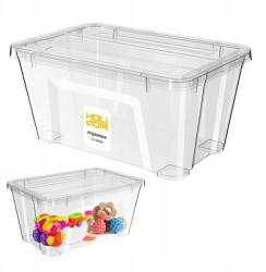  Műanyag Tartály Fedéllel 5L Zárható Doboz Rendszerező Átlátszó (Przezroczysty pojemnik do przechowywania)