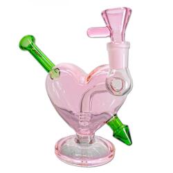 Black Leaf Bong din sticla Cupidon Pink Heart 18cm
