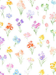 Takoy Enyhén elasztikus műselyem / silky anyag kis virágok Luisiana