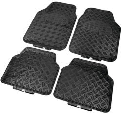Autolife Alumíniumhatású univerzális gumiszőnyeg autóba 4 db-os - Fekete (SZ-THM3011bk) - autolife
