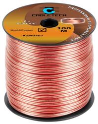  Cablu difuzor transparent 2x0, 5 mm2 din cupru, rola 100 m (KAB0307)