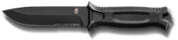 Gerber Strongarm taktikai tőr, félig fogazott pengével, fekete