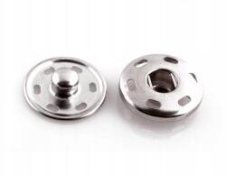 Kipa Varrható patentok 21 mm, Rozsdamentes acél Ezüst 10 Kpl (ZP-21-NI-10)