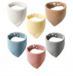  6 Db Pamut Baba Kendő Előke Szuper Nedvszívó Nyálfogó Előkék Fiúknak és Lányoknak (BUE188983)