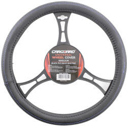 Carguard Husa volan auto Carguard PRO negru/albastru, piele ecologica, 38 cm (HVA004)